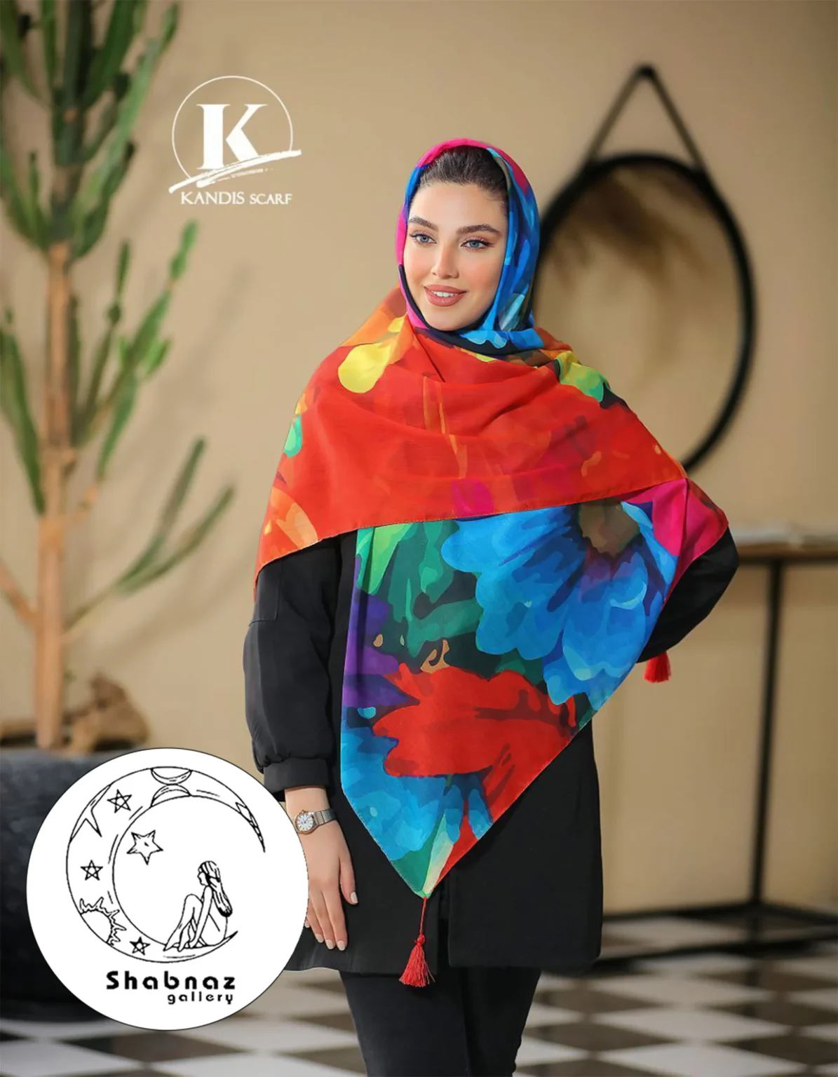 روسری نخی کندیس کد 024