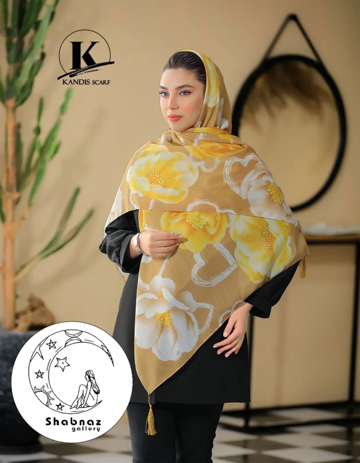 روسری نخی کندیس کد 023