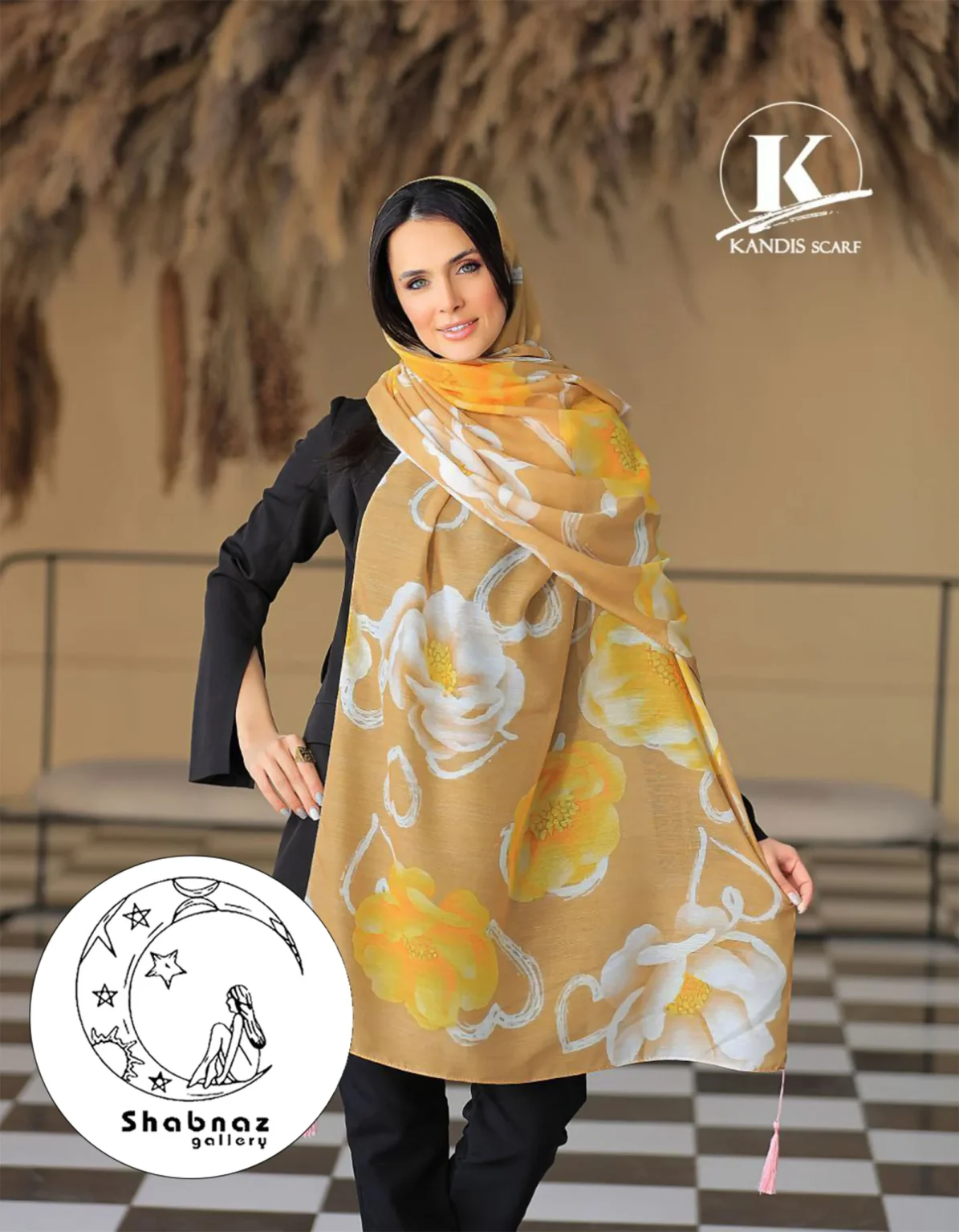 شال نخی کندیس کد 004