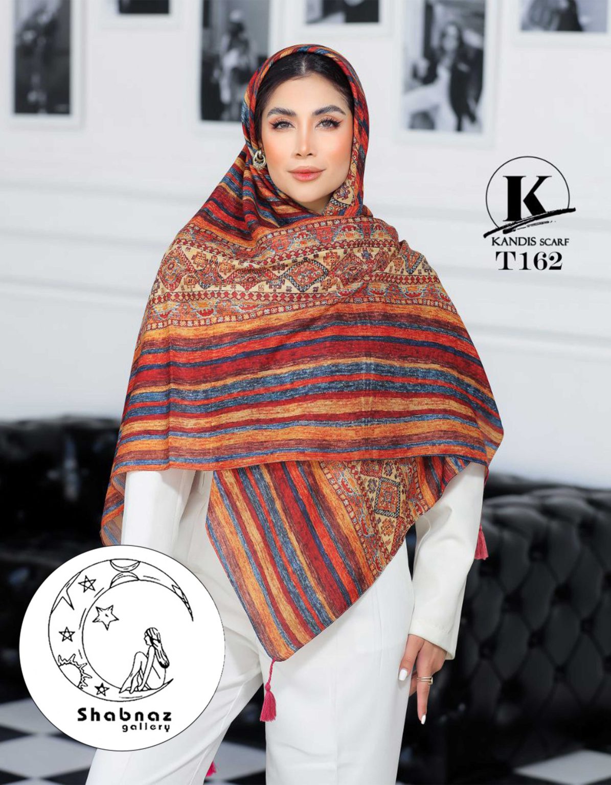 روسری نخی کندیس کد 027