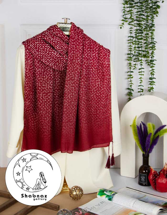 شال نخی روژه کد 026